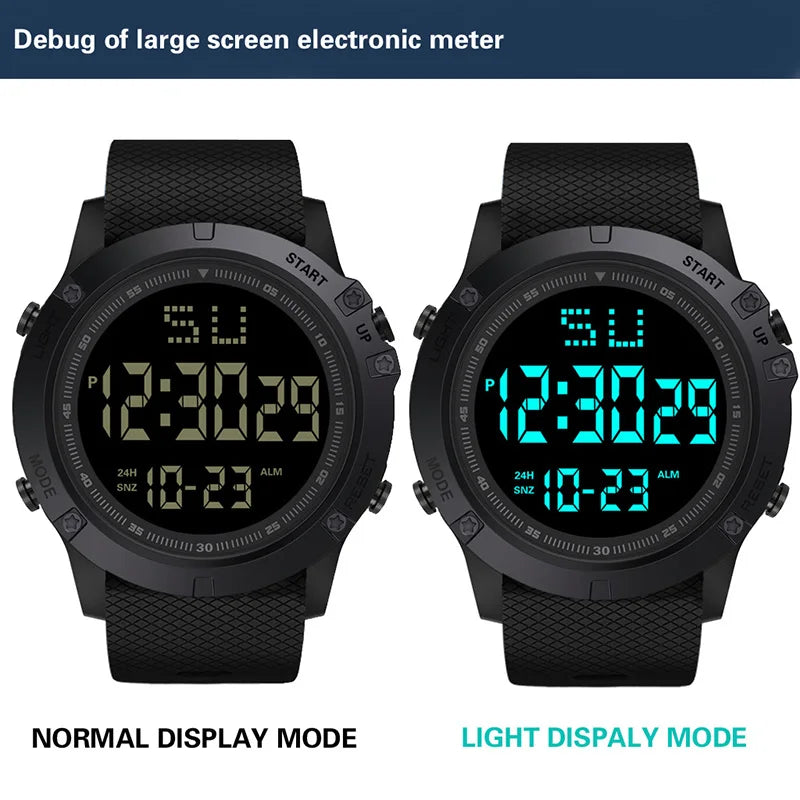 Y08 Men Sports Watch Multifunction Military Men's Sports Watch Waterproof Luminous LED Digital Electronic Wristwatch for Kid