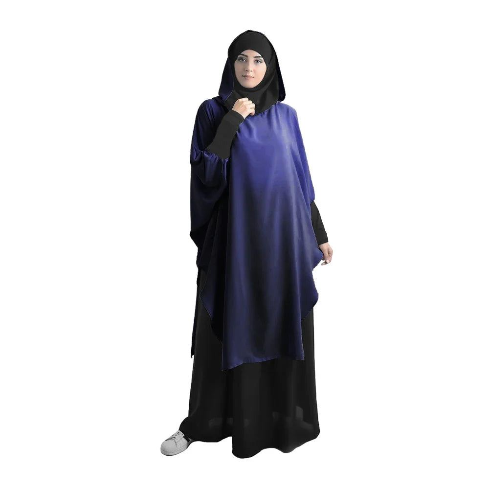 Solid Color Muslim Women Islamic Prayer Garment Worship Services Khimar Robe Abaya Top Large Robe Arab Loose Ramadan Islamic