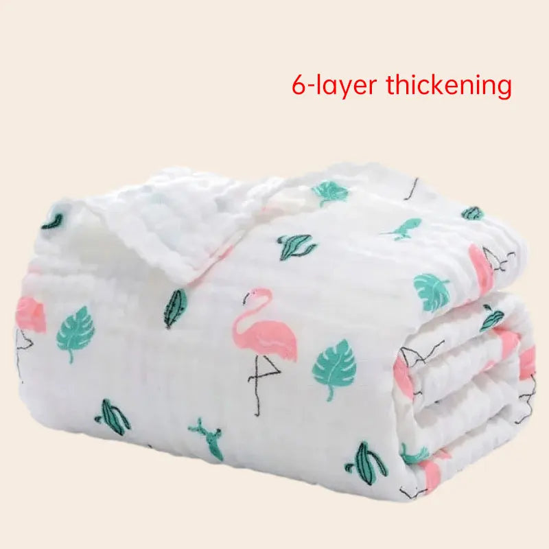 Baby BathTowel Boys Girls 100% Cotton Children Baby Towels Blanket For Newborn Bathrobe 6 Layers Gauze Washcloth Infant Swaddle