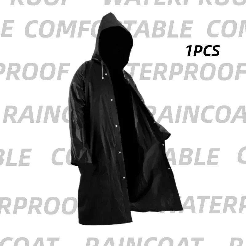 High Quality 1piece EVA Unisex Raincoat Thickened Raincoat Women Waterproof Men Black Camping Waterproof Rainwear Suit