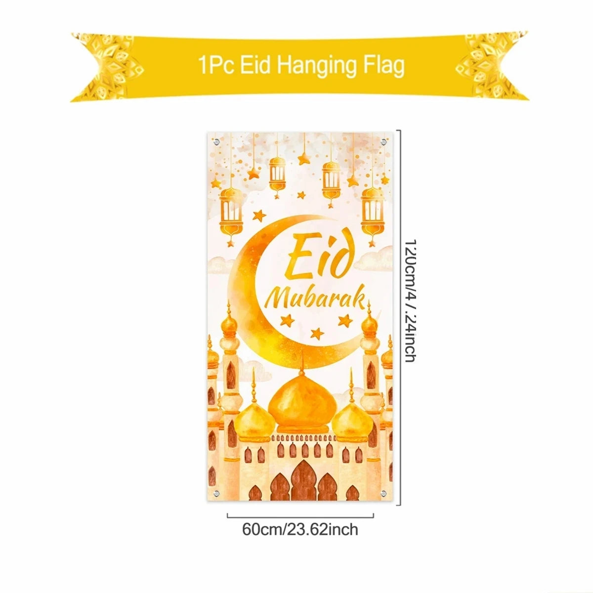 Ramadan Hanging Flag Ramadan Decoration For Home 2024 Kareem Aid EID Mubarak Muslim Islamic Festival Eid Al-fitr Party Supplies