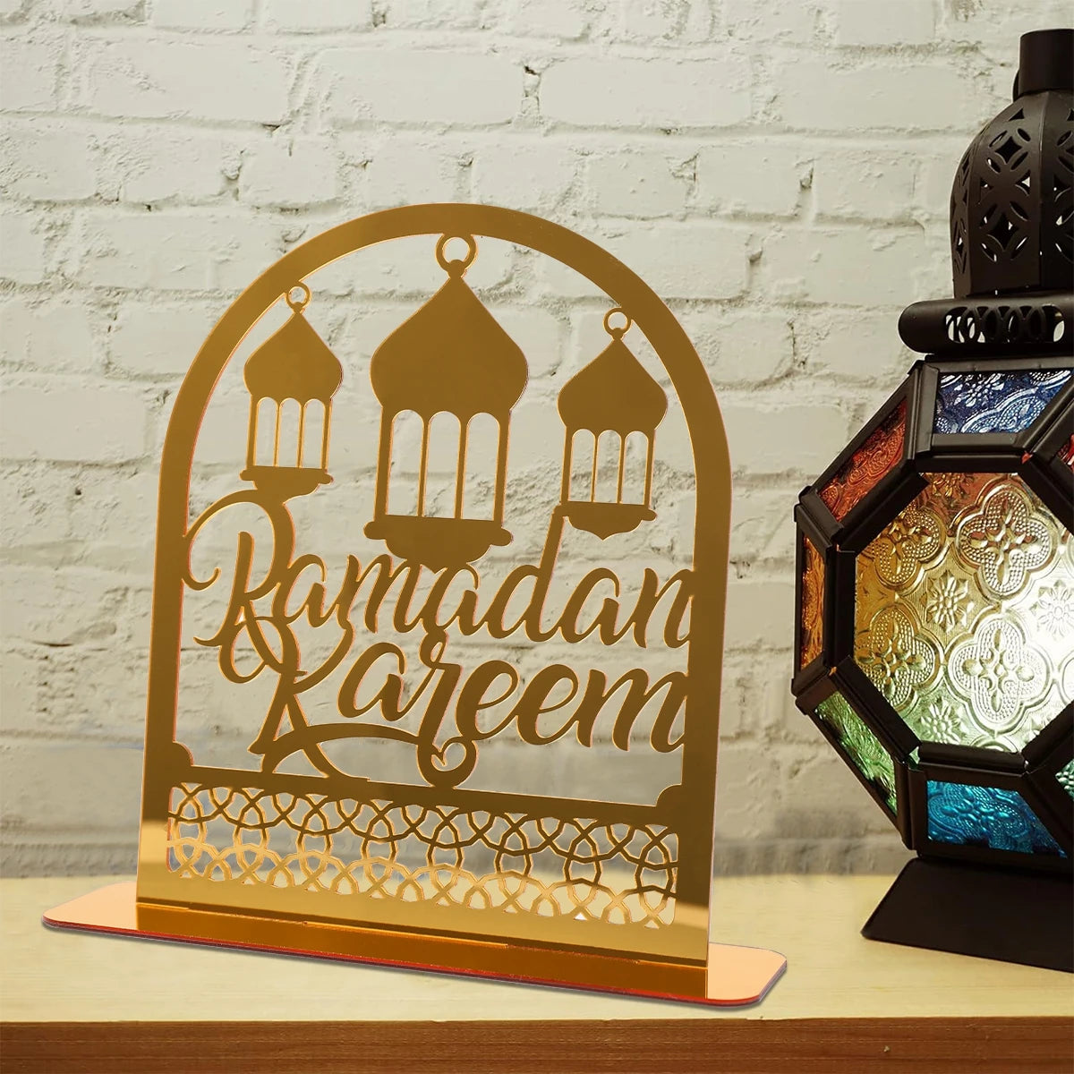 Eid Mubarak Acrylic Ornaments Ramadan Decoration For Home 2025 Ramadan Kareem Islam Muslim Party Supplies Happy Eid Al-fitr