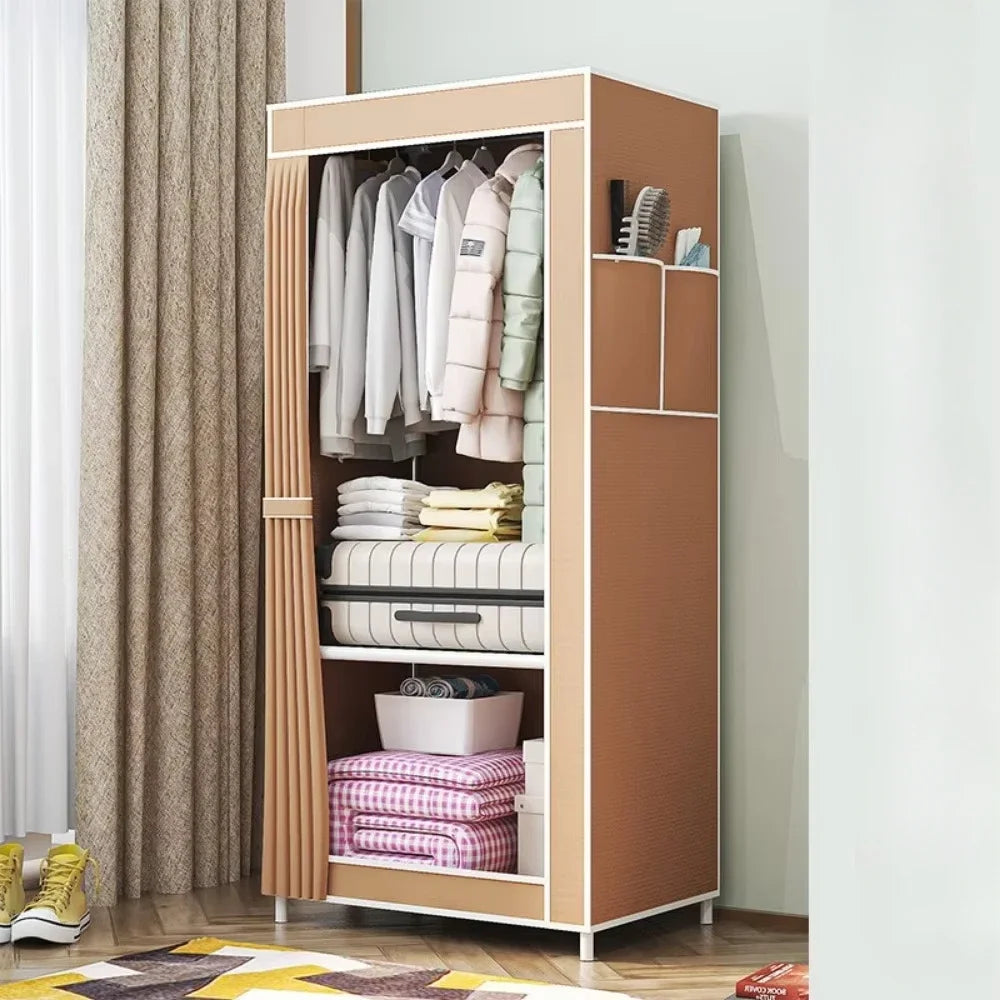 Household Multi-layer Wardrobe Rental Room Storage Wardrobes Single Person Economy Fabric Wardrobe Minimalism Fabric Wardrobes