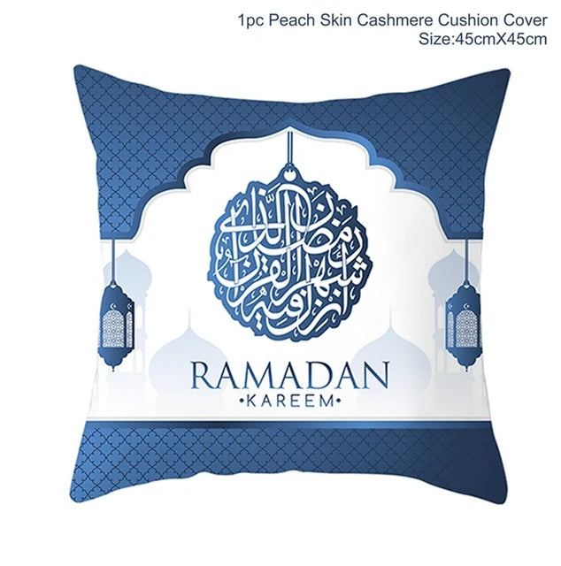 Eid Mubarak Cushion Cover Pillow Case Ramadan Kareem Decoration For Home 2025 Muslim Islam Party Decor Gift Eid Al Adha Supplies