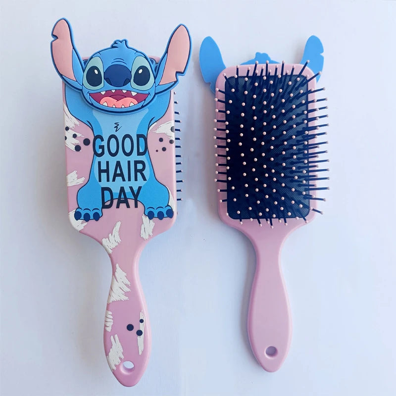 Disney Anime Figures Stitch Air Cushion Massage Combs Anime Cartoon Children Comb Hair Brush Hairdressing Tool Kids Toys Gifts