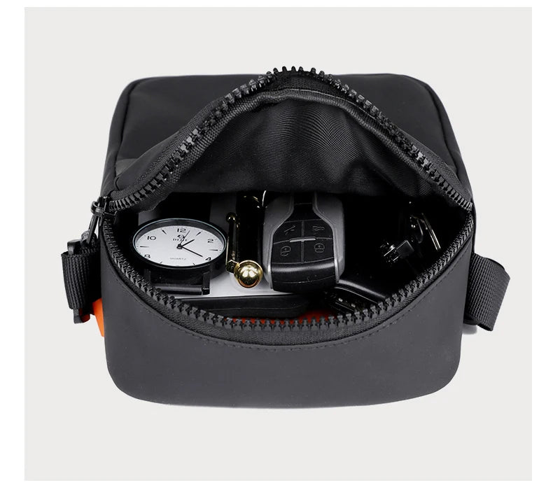 Simple Casual Mini Crossbody Bag Casual Men's Small Shoulder Bag For Men PU Leather Messenger Phone Pouch Husband Side Sling Bag