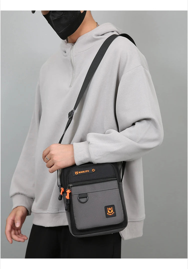 New Fashion Men Shoulder Bag Waterproof Oxford Casual Crossbody Bag For Men Light Weight Messenger Bag Black Nylon Male Handbag