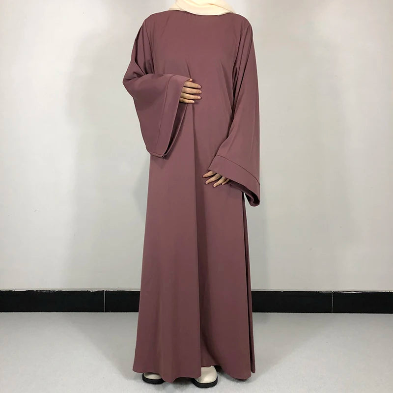 15 Colors Basic Plain Nida Abaya With Free Belt High Quality Muslim Women Modest Simple Dress EID Ramadan Islamic Clothing