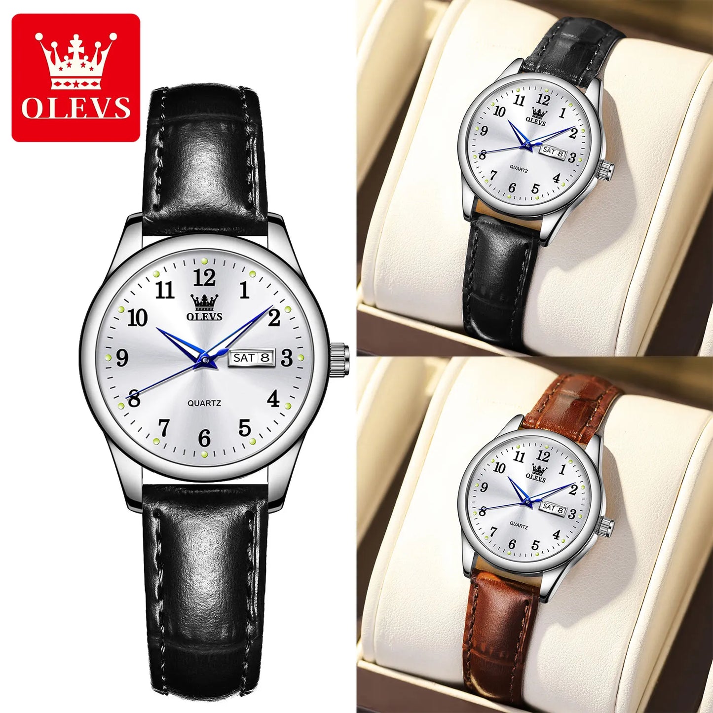 OLEVS Luxury Quartz Watch for Women Elegant Stainless Steel Women's Watches Gifts Waterproof Fashion Trend Simple Ladies Watch