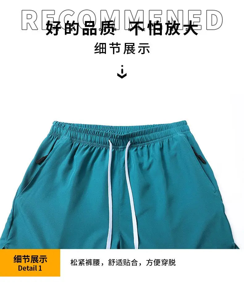 Women Summer Casual Short Pants 2024 High-waisted Loose-fit Zipper Pockets Basics Elastic Waist Running Fitness Jogging Pants