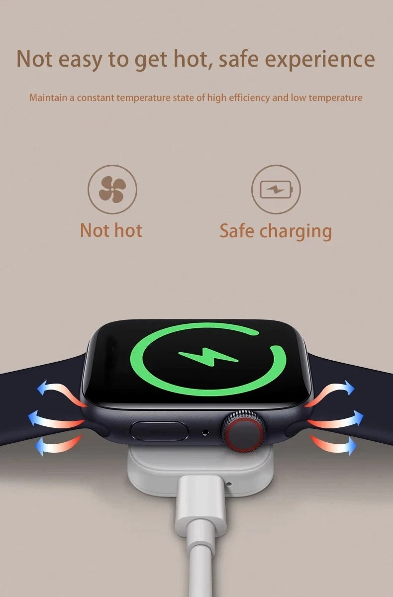 Fast Magnetic Watch Wireless Charger for Apple Watch Series IWatch 9 8 7 6 5 SE Ultra Dock Adapter Type C 8PIN Portable Charging