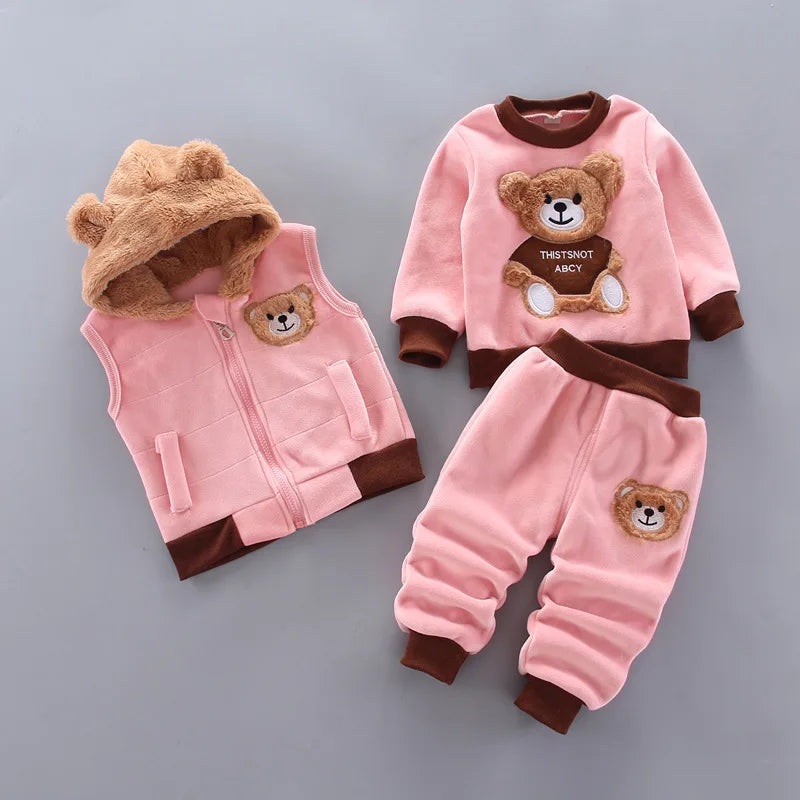 Newborn Baby Boys Clothes Sets Autumn Baby Girls Clothes Hoodie+Pant Outfit Kids Costume Suit Infant Clothing For Baby Warm Sets