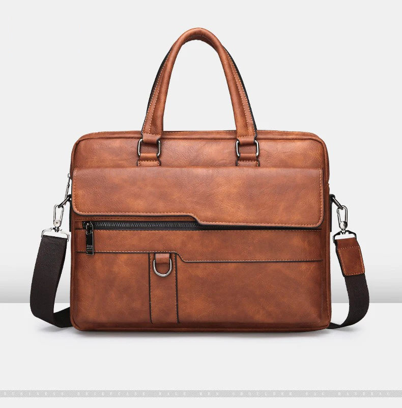 Luxury Brand Business Briefcase Men Leather Handbag For Man Messenger Shoulder Bag Office A4 Laptop Crossbody Bag MaleTote Bags