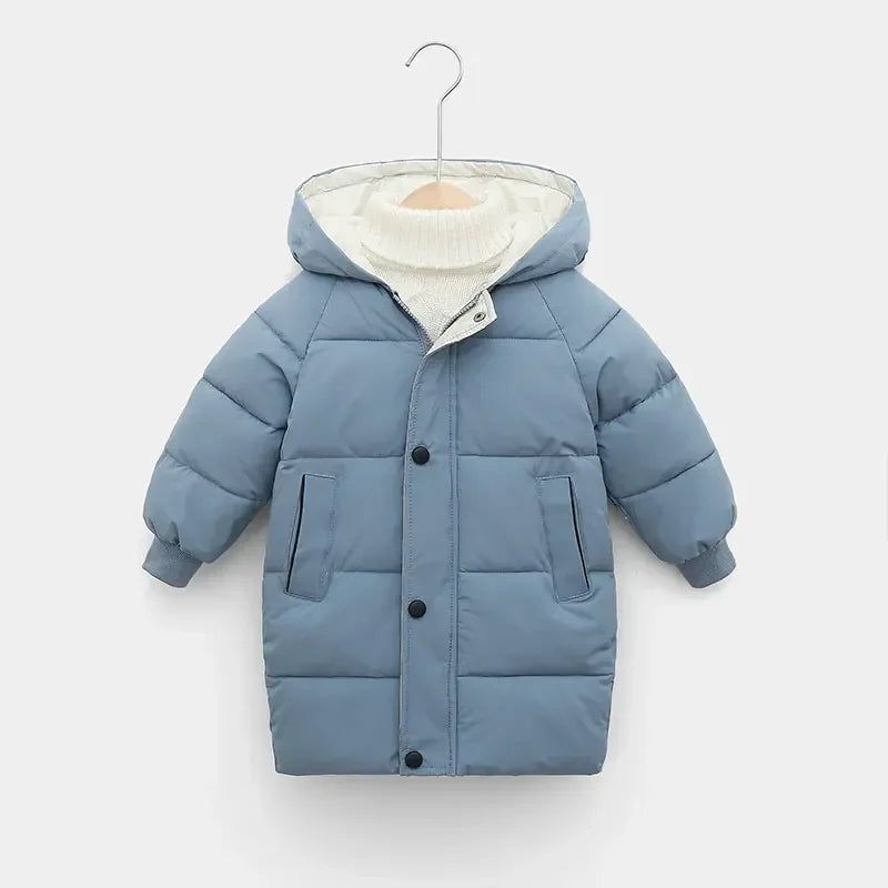 2-12Y Russian Kids Children's Down Outerwear Winter Clothes Teen Boys Girls Cotton-Padded Parka Coats Thicken Warm Long Jackets