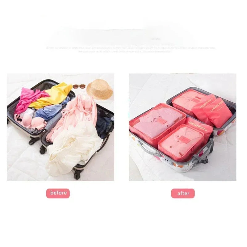 Travel Storage Bag Large Capacity Waterproof Clothes Suitcase Organizer Luggage Clothing Underwear Storage Bag Bag With Zipper