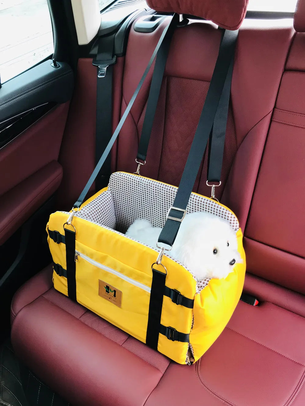 Dog Car Seat for Medium Dogs, Anti-Slip Dog Booster Car Seat Large cats Medium Dog Carrier Shoulder carrying Safety Travel Bag