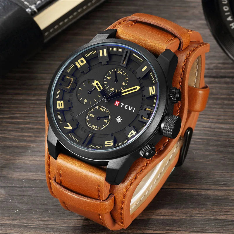 2024 Mens Watches Top Brand Luxury Fashion Men Casual Business Quartz Watch Waterproof Calendar Wristwatch Relogio Masculino