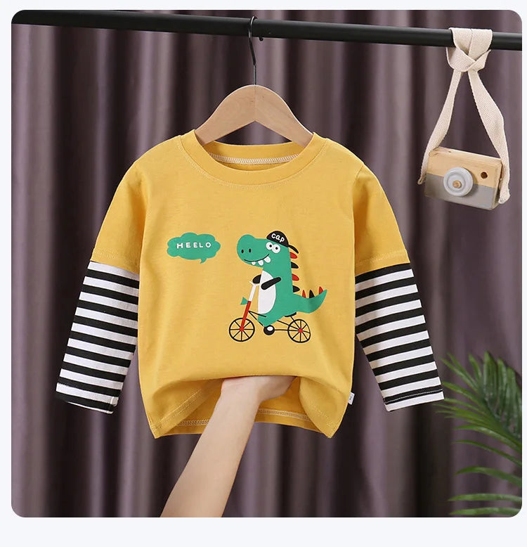 Children's Clothing Boys Girls T-Shirt kids clothes Cartoon Tops Long Sleeve Baby Clothing Autumn Winter Cotton Print Sweatshirt