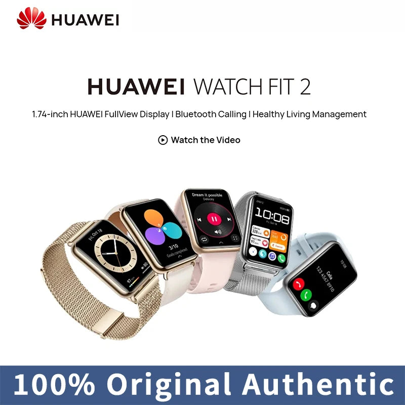 HUAWEI WATCH FIT 2 1.74-inch HUAWEl FullView Display l Bluetooth Calling l Healthy Living Management