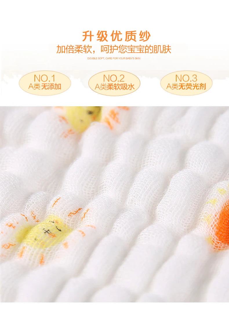 Baby BathTowel Boys Girls 100% Cotton Children Baby Towels Blanket For Newborn Bathrobe 6 Layers Gauze Washcloth Infant Swaddle