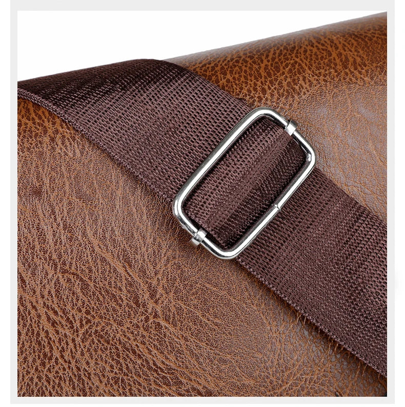 Men Shoulder Bag For IPAD Leather Business Handbag Men Messenger Bag Large Side Sling Bag Fashion Man Crossbody Bag