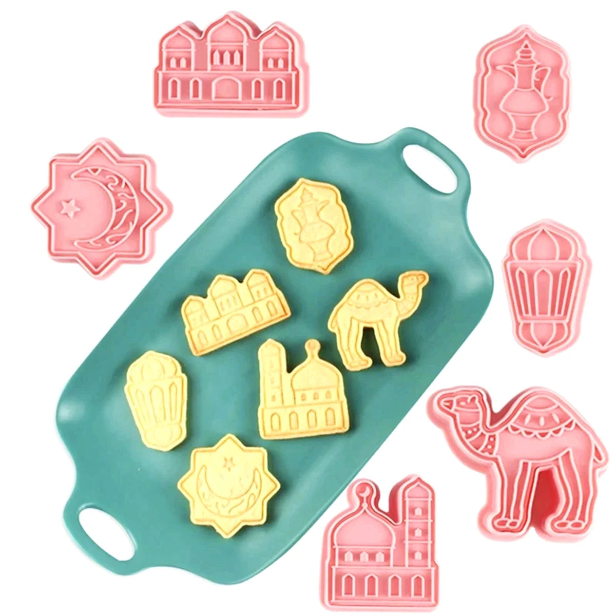 Eid Mubarak Biscuit Mold Cookie Cutters DIY Cake Baking Tools Islamic Muslim Party Decor Ramadan Decor for Home 2025 Al Adha