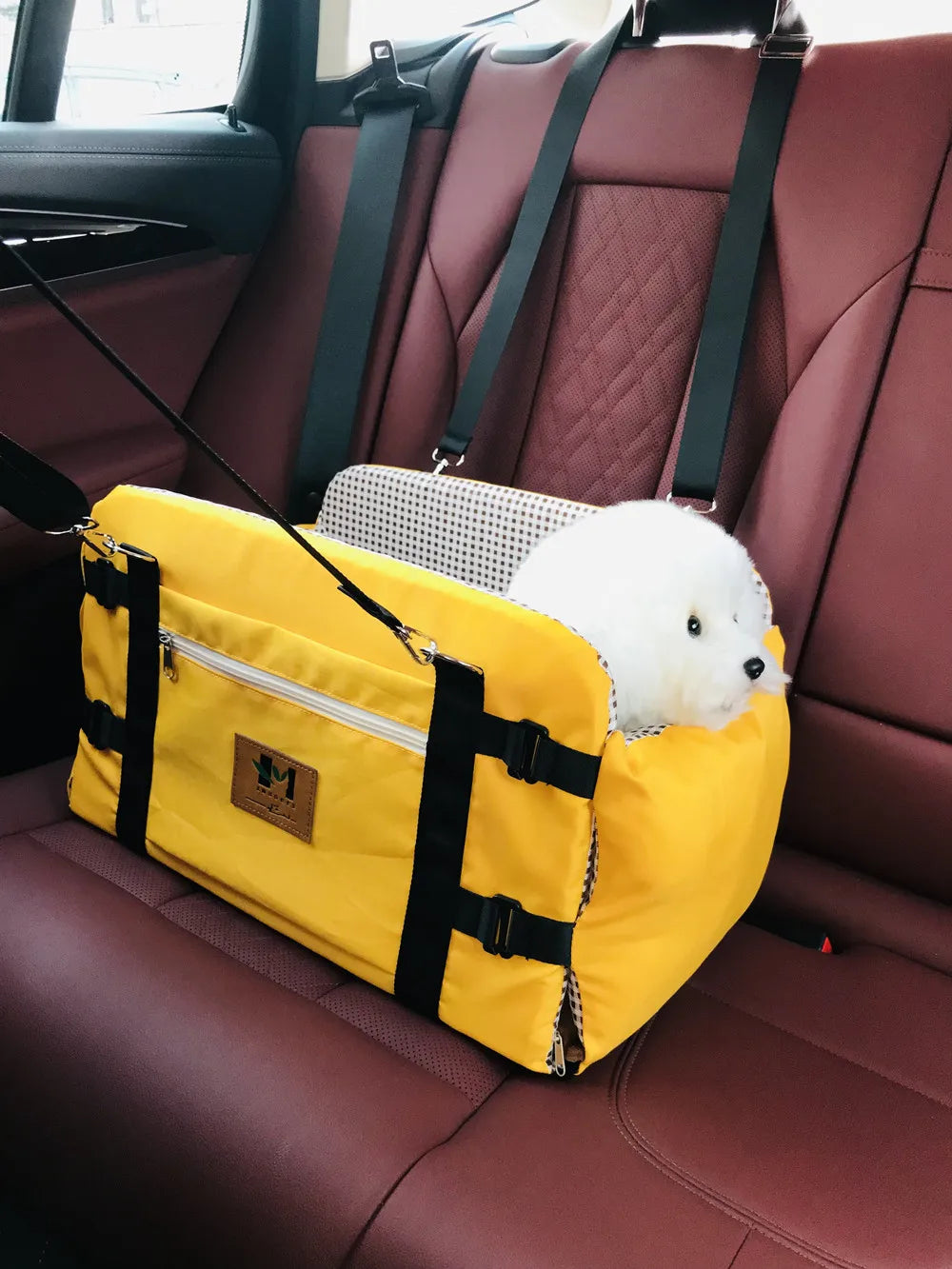 Dog Car Seat for Medium Dogs, Anti-Slip Dog Booster Car Seat Large cats Medium Dog Carrier Shoulder carrying Safety Travel Bag