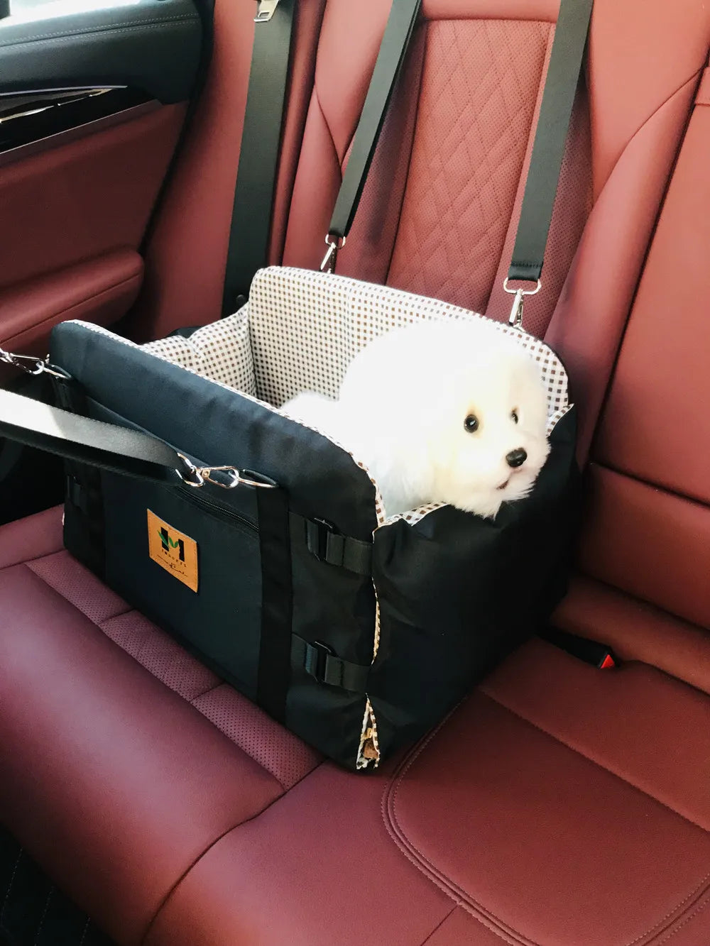 Dog Car Seat for Medium Dogs, Anti-Slip Dog Booster Car Seat Large cats Medium Dog Carrier Shoulder carrying Safety Travel Bag