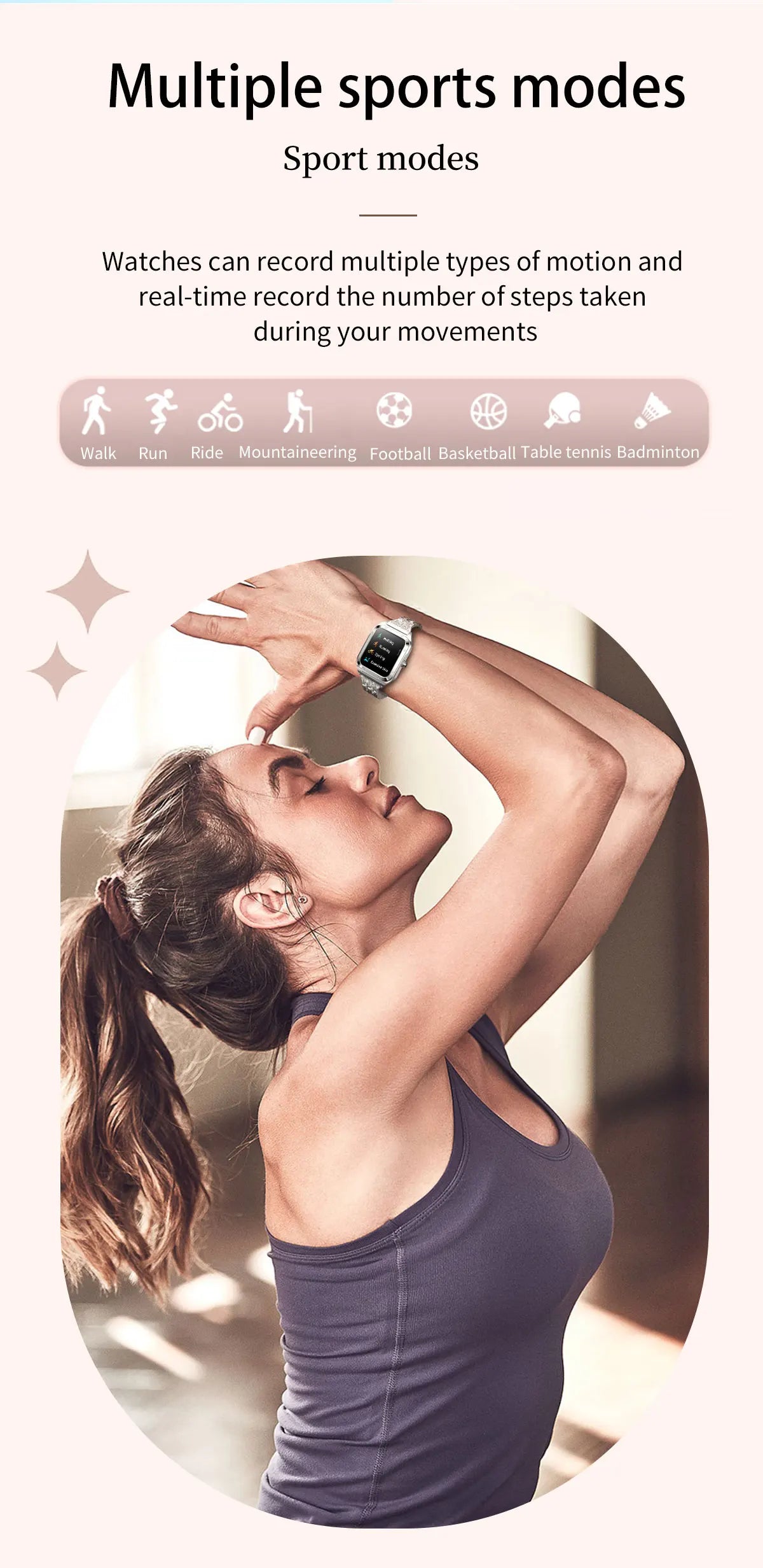 1.57Inch Top Luxury Smart Watch Women Bluetooth Call Blood Pressure Heart rate Sleep Health Monitor Smartwatch For Ladies Gift