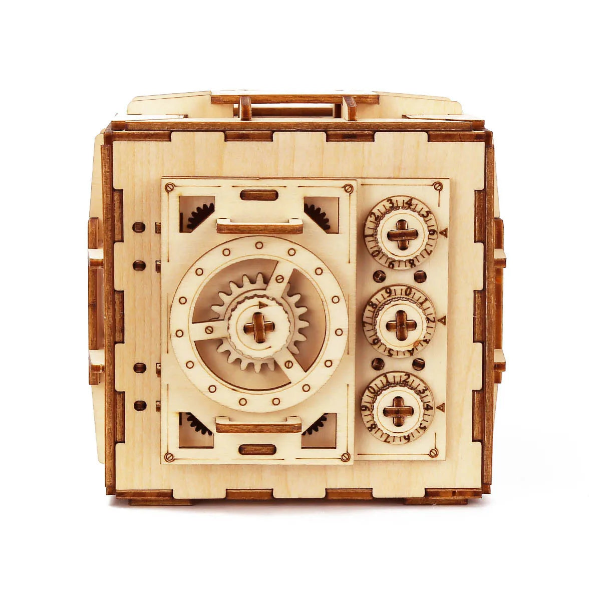 3D Wooden Password Jewelry Box Puzzles Kits Assemble Building Constructor Blocks Models DIY Mechanism Ring Necklace Code Safe