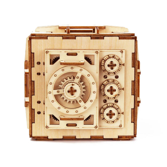 3D Wooden Password Jewelry Box Puzzles Kits Assemble Building Constructor Blocks Models DIY Mechanism Ring Necklace Code Safe