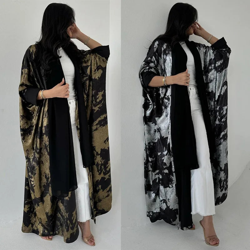 Dubai Eid Djellaba Open Kimono Abaya for Women Muslim Long Dress Kaftan Kebaya Caftan Marocain Islam Clothing Jalabiya Arab Robe