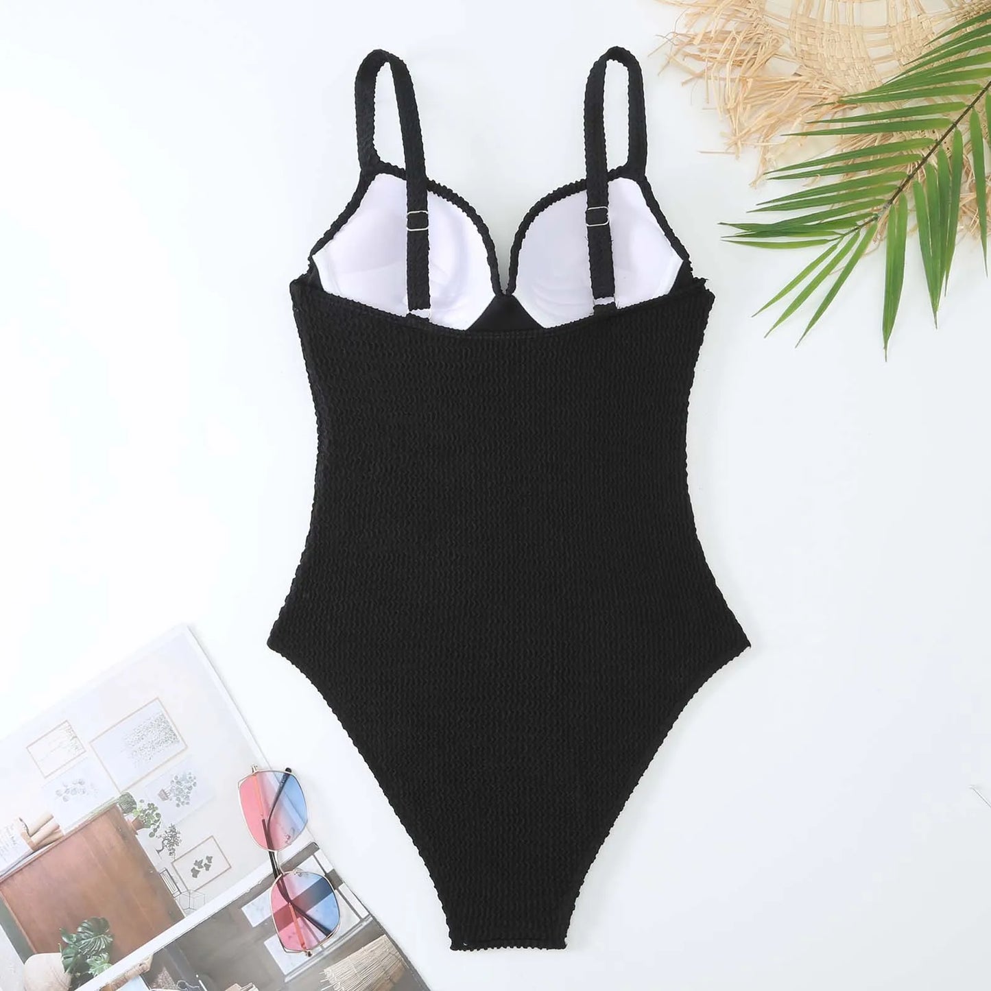 2023 Push Up Swimsuit Women One Piece Solid Swimwear Female Bodysuit Bathers Bathing Swimming Swim Suit Summer Beachwear