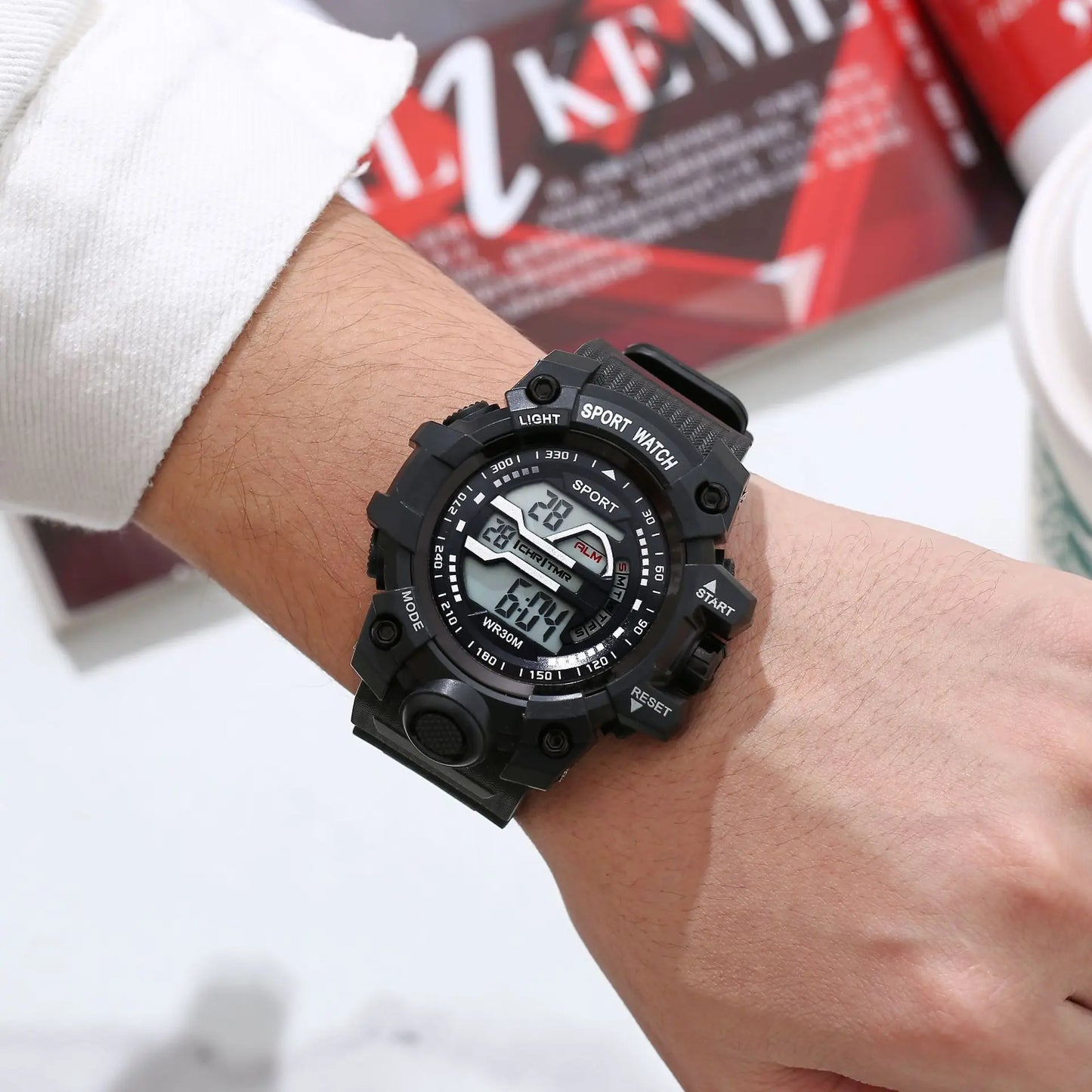 YIKAZE Y03 Men's Digital Watch Waterproof Luminous Men Sports Watches Date Army Military Electronic Wristwatch Relogio Masculino