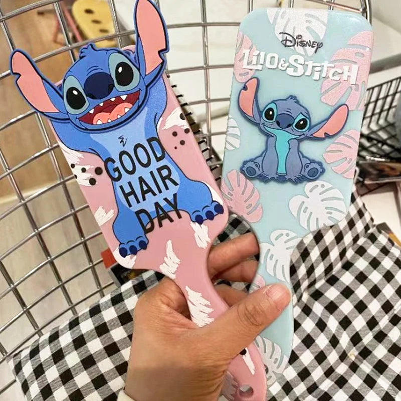 Disney Anime Figures Stitch Air Cushion Massage Combs Anime Cartoon Children Comb Hair Brush Hairdressing Tool Kids Toys Gifts