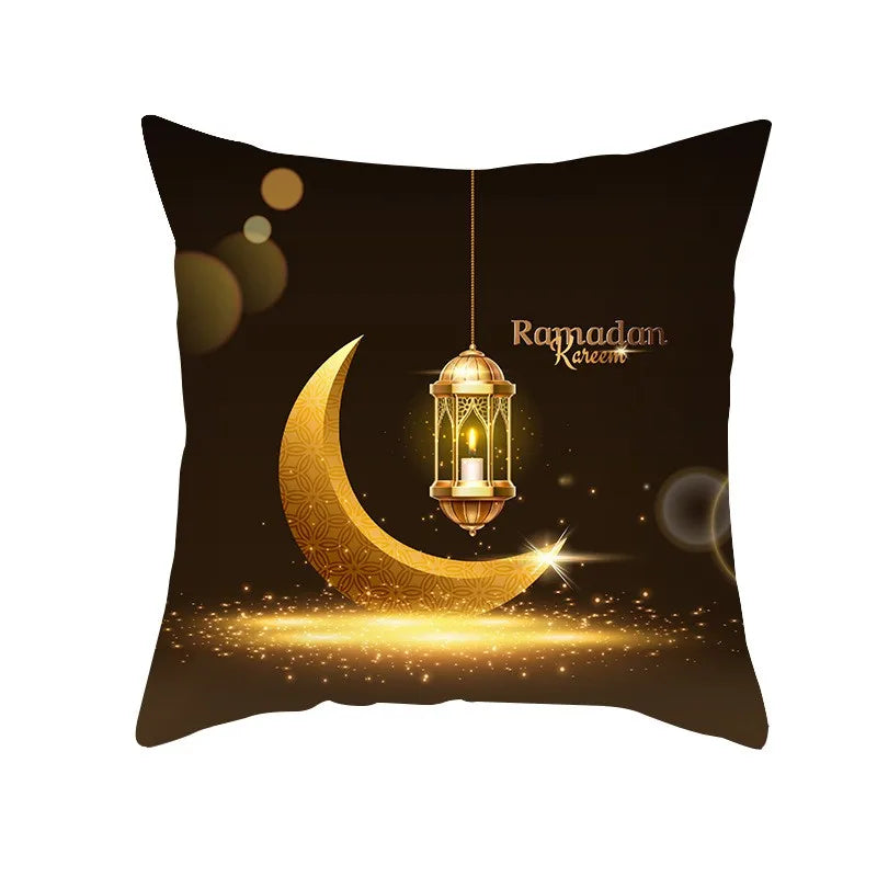 Eid Mubarak Cushion Cover Pillow Case Ramadan Kareem Decoration For Home 2025 Muslim Islam Party Decor Gift Eid Al Adha Supplies