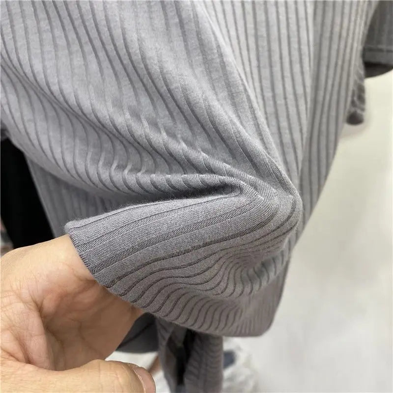 Summer Women Pullover Short Sleeves Bottoming Shirts O-Neck Elastic Slim Thread Fashion Korean T-Shirts Various Colors Available