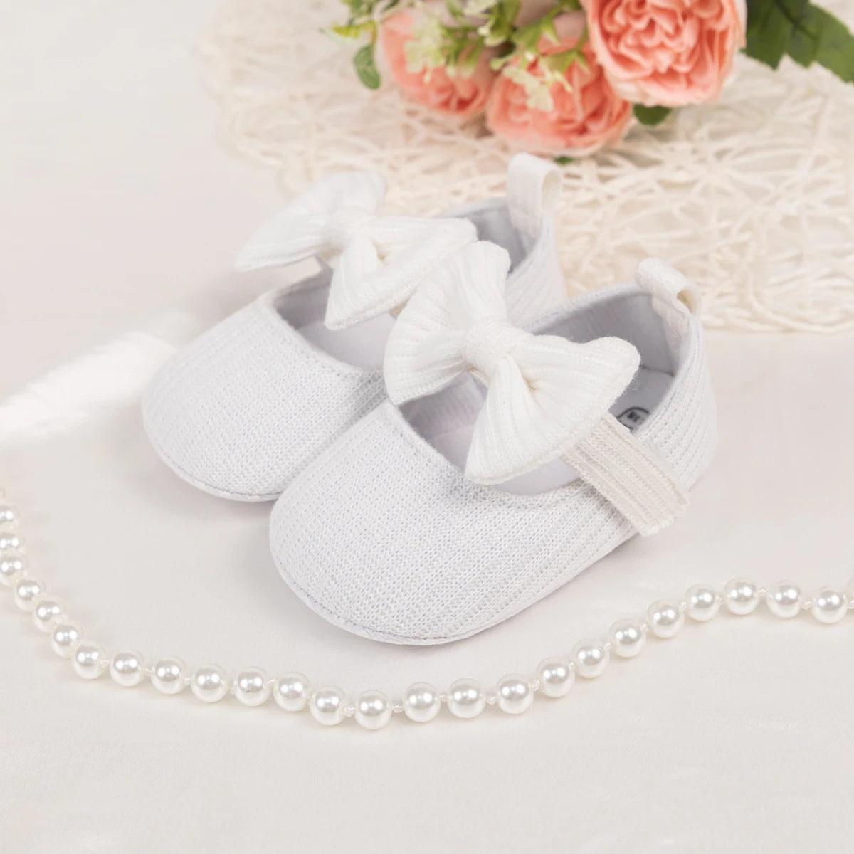 Meckior Spring Autumn Cotton Sole Baby Girl Shoes Newborn Toddler Bow Love First Walkers Anti-slip Baby Casual Shoes Moccasins