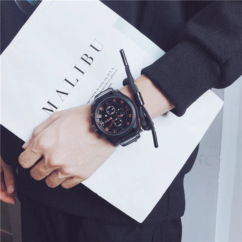 2024 Mens Watches Top Brand Luxury Fashion Men Casual Business Quartz Watch Waterproof Calendar Wristwatch Relogio Masculino