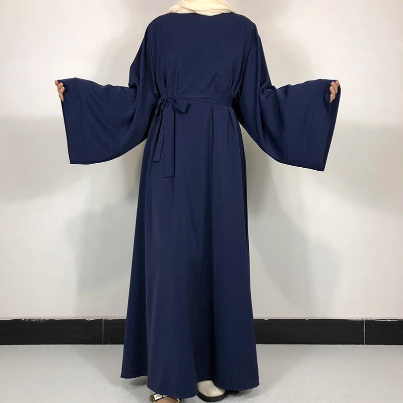 15 Colors Basic Plain Nida Abaya With Free Belt High Quality Muslim Women Modest Simple Dress EID Ramadan Islamic Clothing