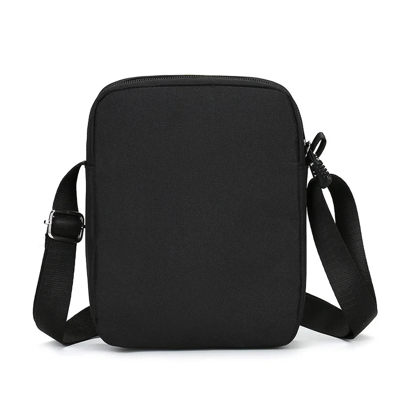 Simple Casual Mini Crossbody Bag Men Nylon Small Shoulder Bag For Men Oxford Black Messenger Side Sling Bag Husband Chest Bag