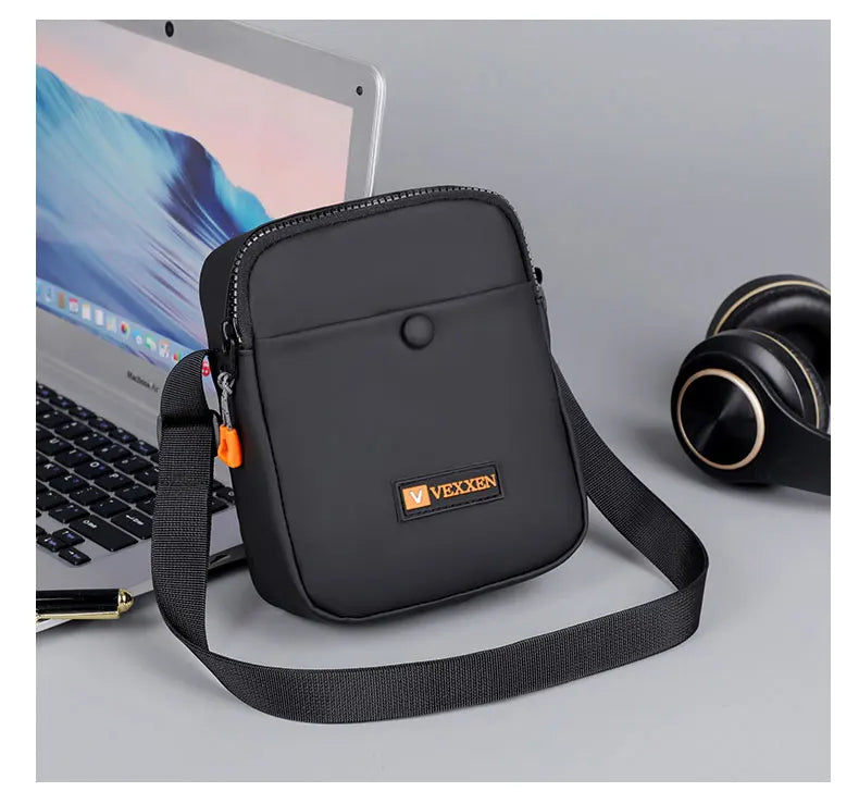 Simple Casual Mini Crossbody Bag Casual Men's Small Shoulder Bag For Men PU Leather Messenger Phone Pouch Husband Side Sling Bag