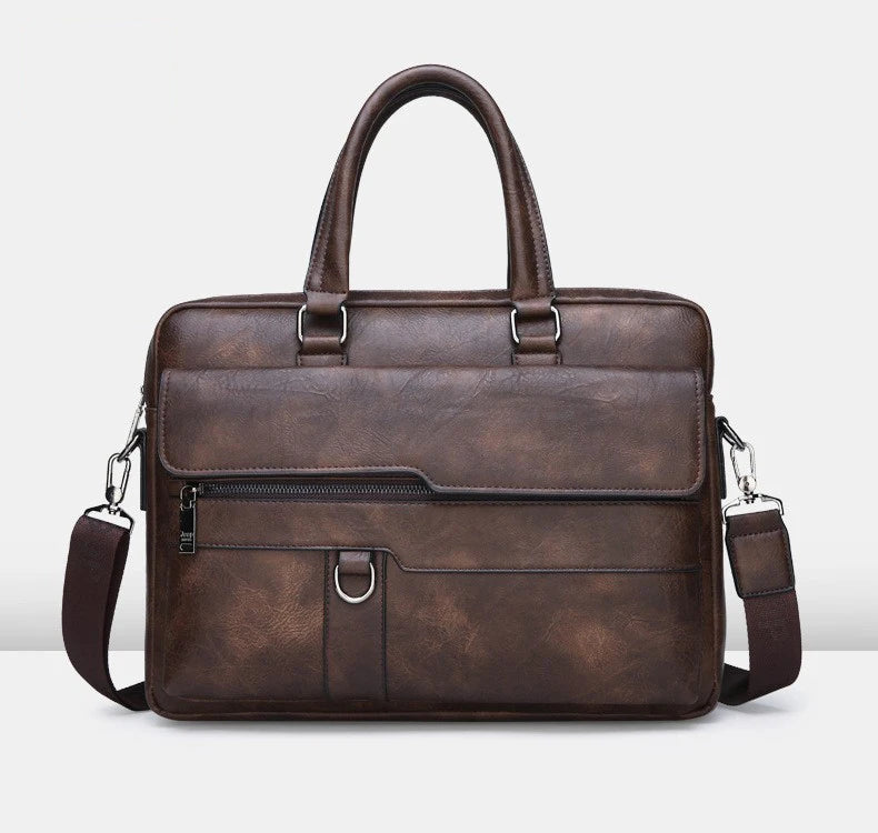 Luxury Brand Business Briefcase Men Leather Handbag For Man Messenger Shoulder Bag Office A4 Laptop Crossbody Bag MaleTote Bags