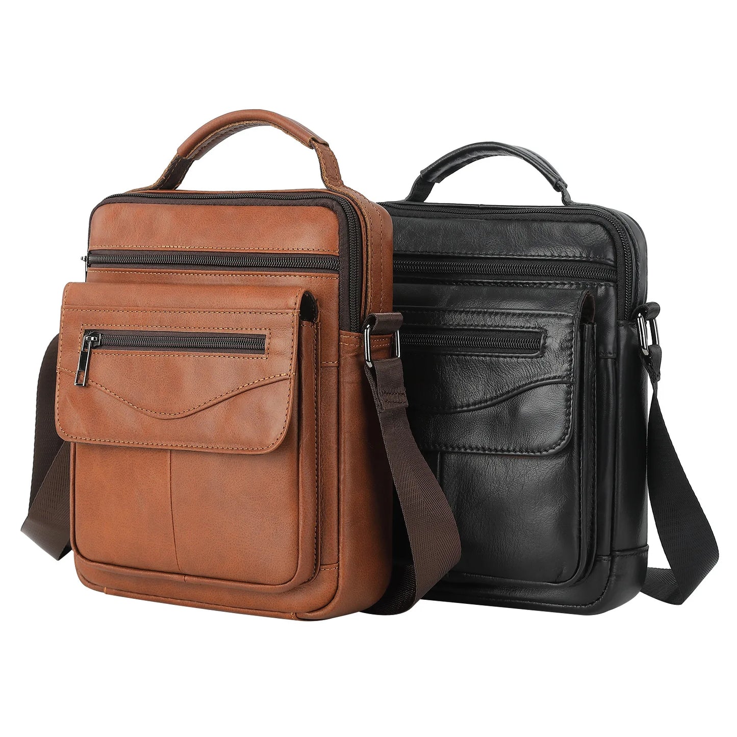 Genuine Leather Men Shoulder Bag Vintage Crossbody Bag For Men