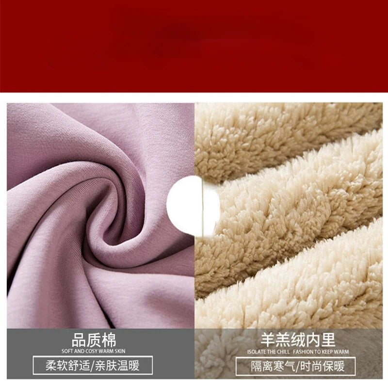 Fleece Pullover Sweatshirts For Women Autumn Turtleneck Long Sleeve Basic Solid Plus Velvet Thickened Sweater Female Clothes