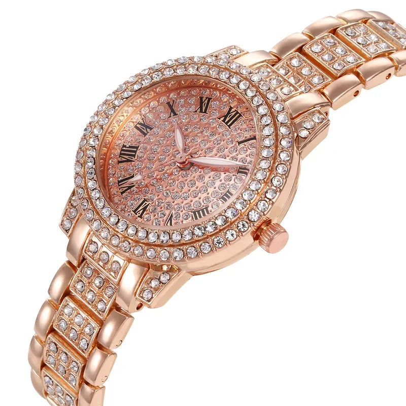 Women's Luxury Crystal Exquisite Wristwatch Quartz Relogio Feminino Casual Ladies Watches Clock Montre Femme Mujer Female Saati