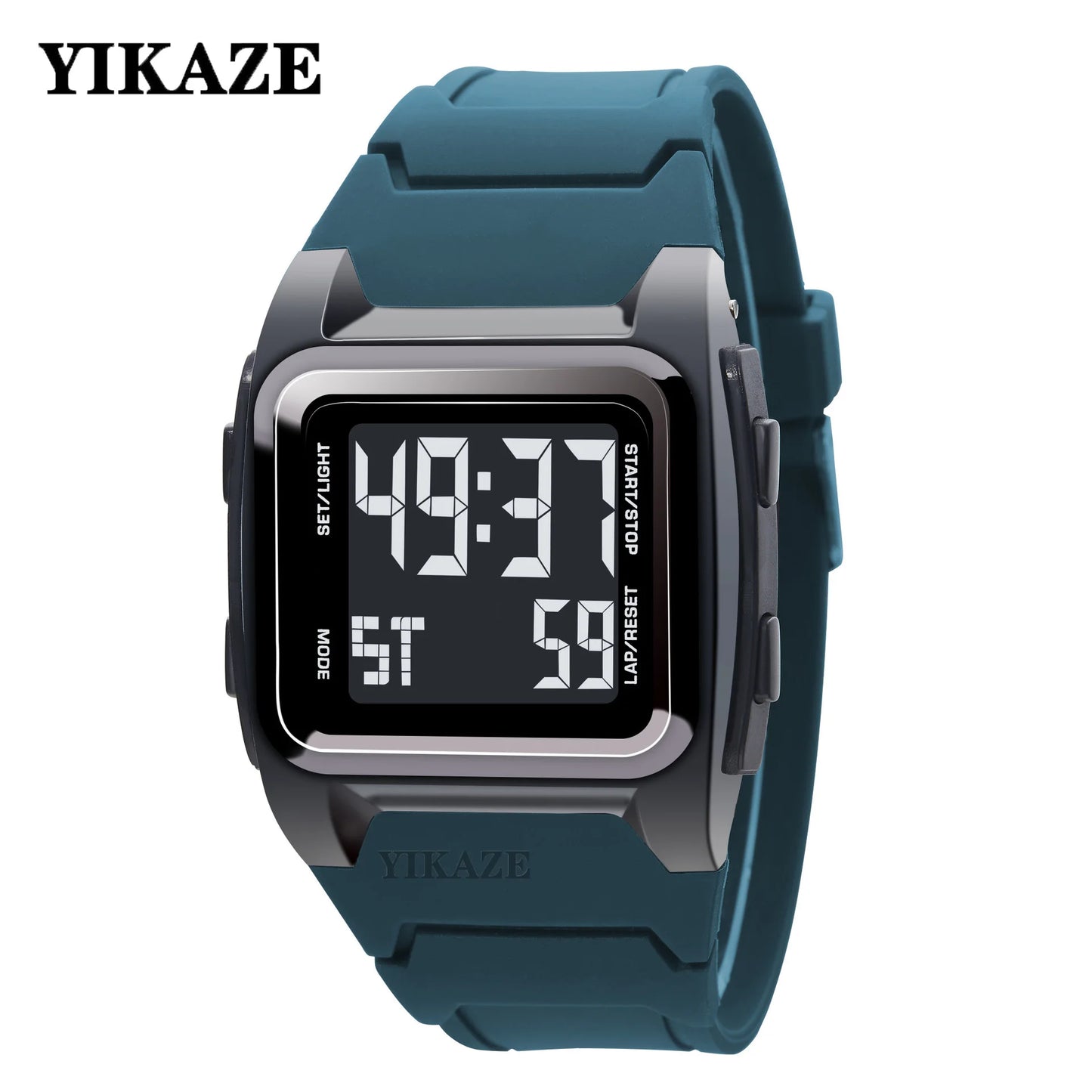 YIKAZE Men's Digital Watch 50M Waterproof Men Sport Watch Retro Multifunction Military Alarm Clock LED Wristwatch for Man Gifts