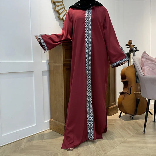 Abaya Ramadan Muslim Women Long Dress Hooded Casual Maxi Robe Islamic Prayer Gown Full Cover Side Slit Middle East Turkish Plus