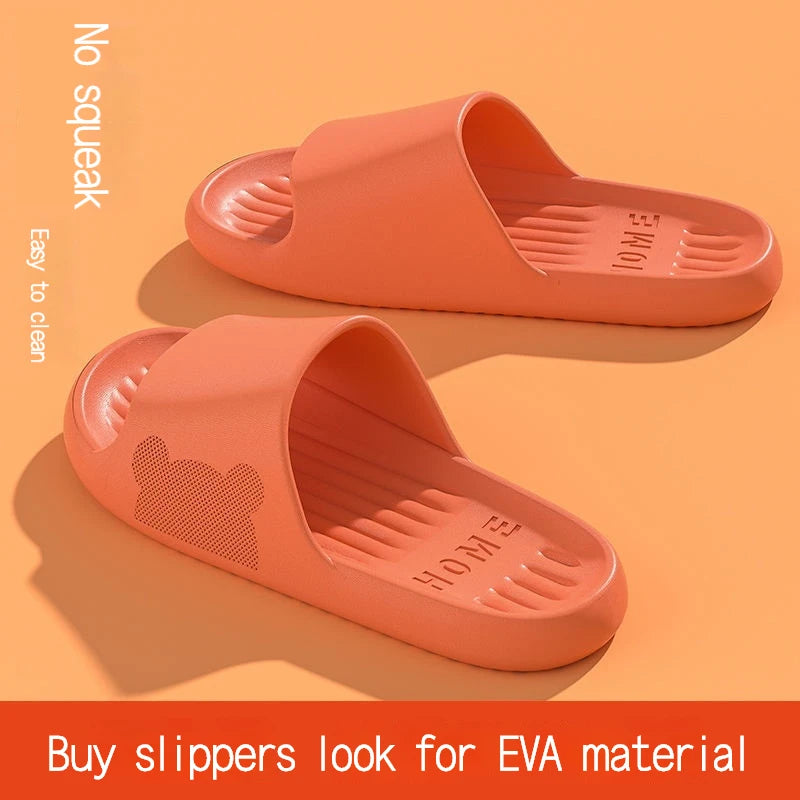 Soft Slippers, COUPLE'S Home, Outdoor Slippers, Summer WOMEN'S Bedroom, Thick Soled Shoes, Beach Sandals, MEN'S Slippers, Shower