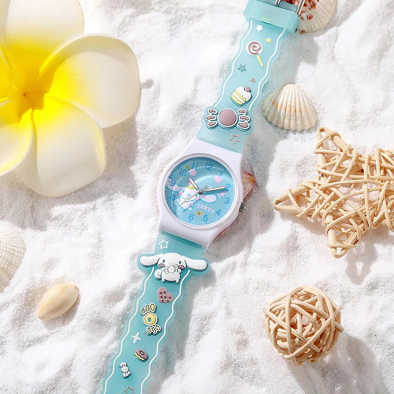 Cute 3D Hello Kitty Watches for Girls Cartoon Pattern Kuromi Waterproof Quartz Children Watch Wrist Clock Kids Gift reloj nina